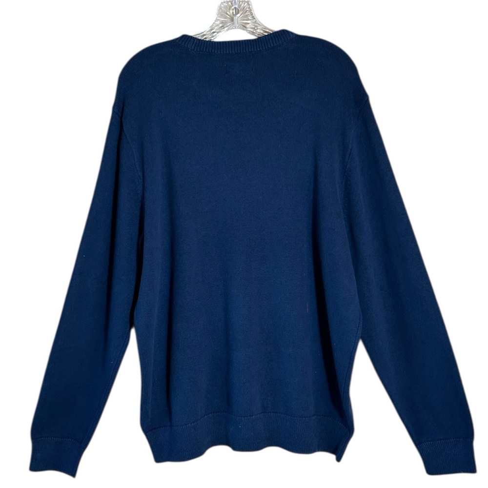 NEW Chaps Dark Blue Sweater with American Flag Design - Picture 7 of 9